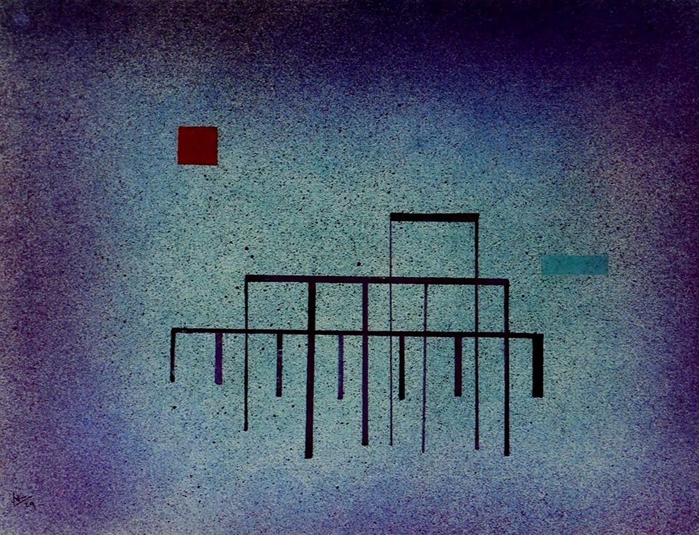 Horizontal Blue 1929 art print by Wassily Kandinsky for $57.95 CAD