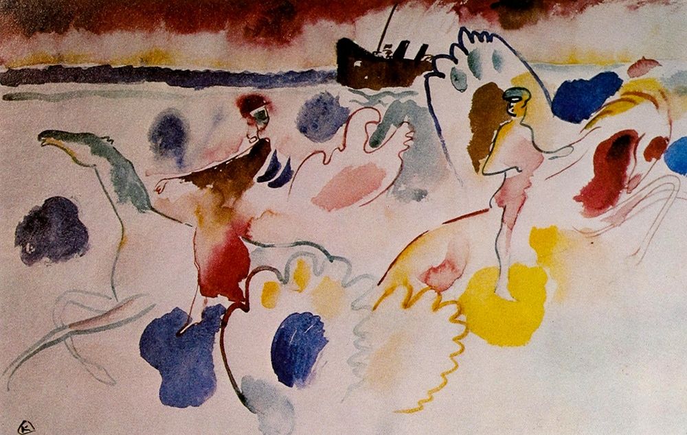 Horsemen on the shore c.1910 art print by Wassily Kandinsky for $57.95 CAD