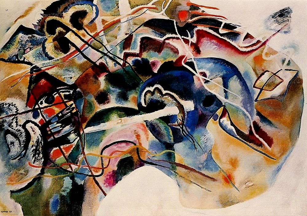 Painting with White Border 1913 art print by Wassily Kandinsky for $57.95 CAD