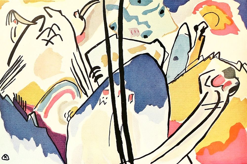 Watercolour sketch for comp.4 art print by Wassily Kandinsky for $57.95 CAD
