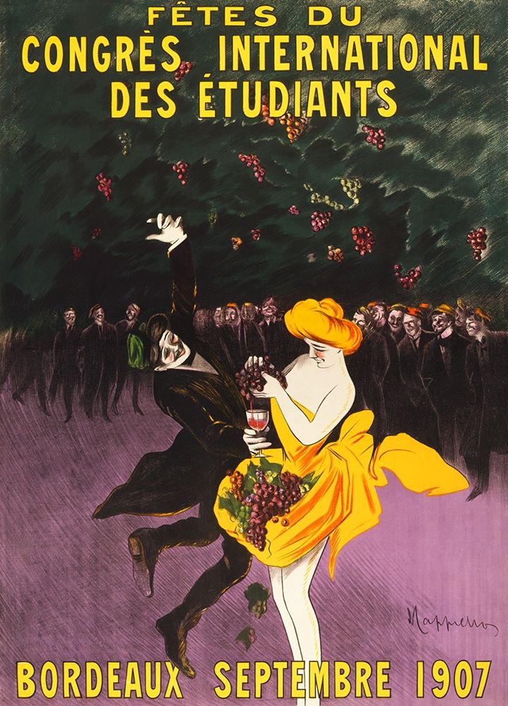 Celebrations of the international student congress-Bordeaux art print by Leonetto Cappiello for $57.95 CAD
