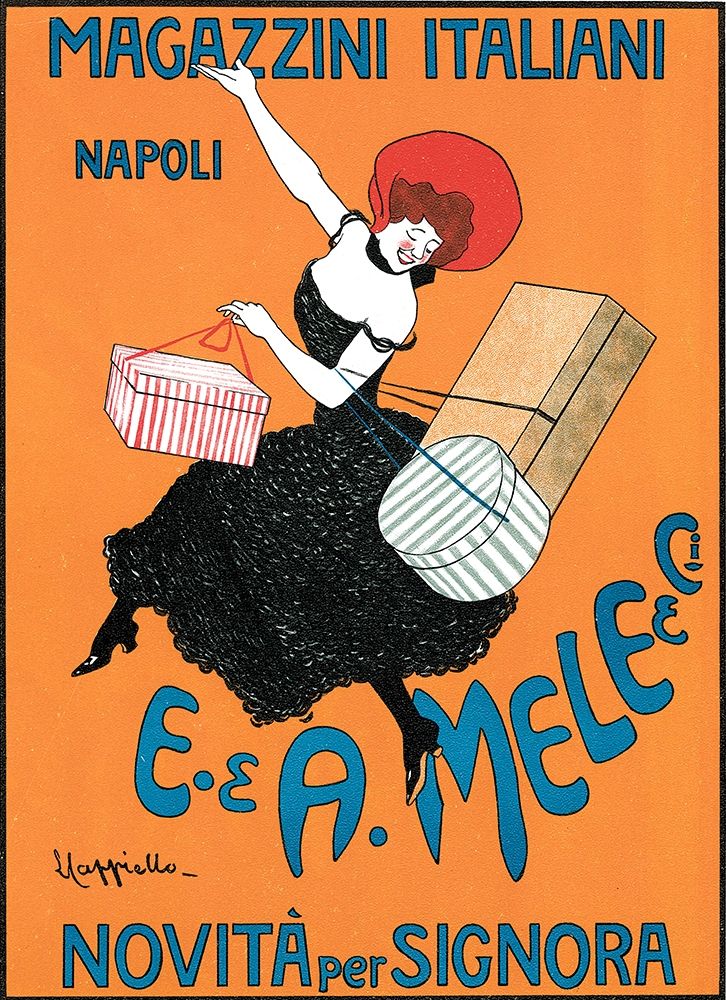 Magazzini Italiani Napoli 1904 art print by Leonetto Cappiello for $57.95 CAD
