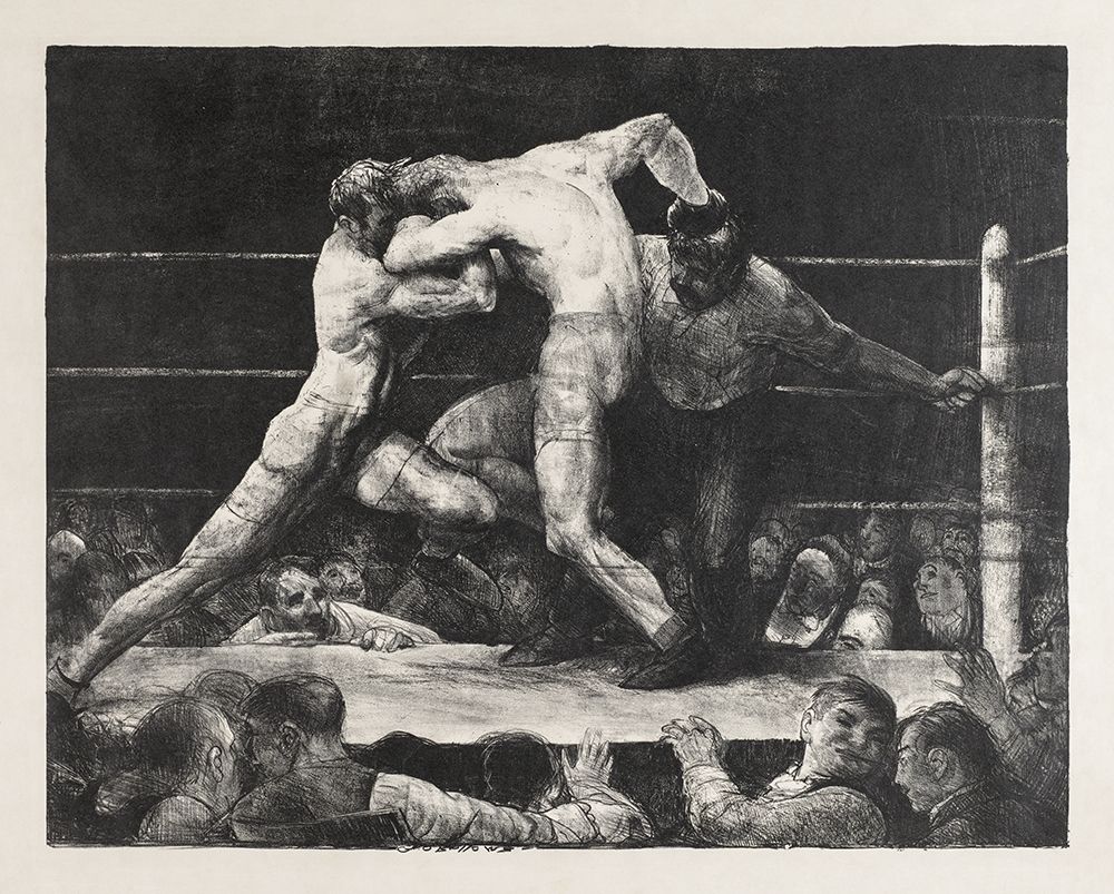 A stag at Sharkeys art print by George Bellows for $57.95 CAD