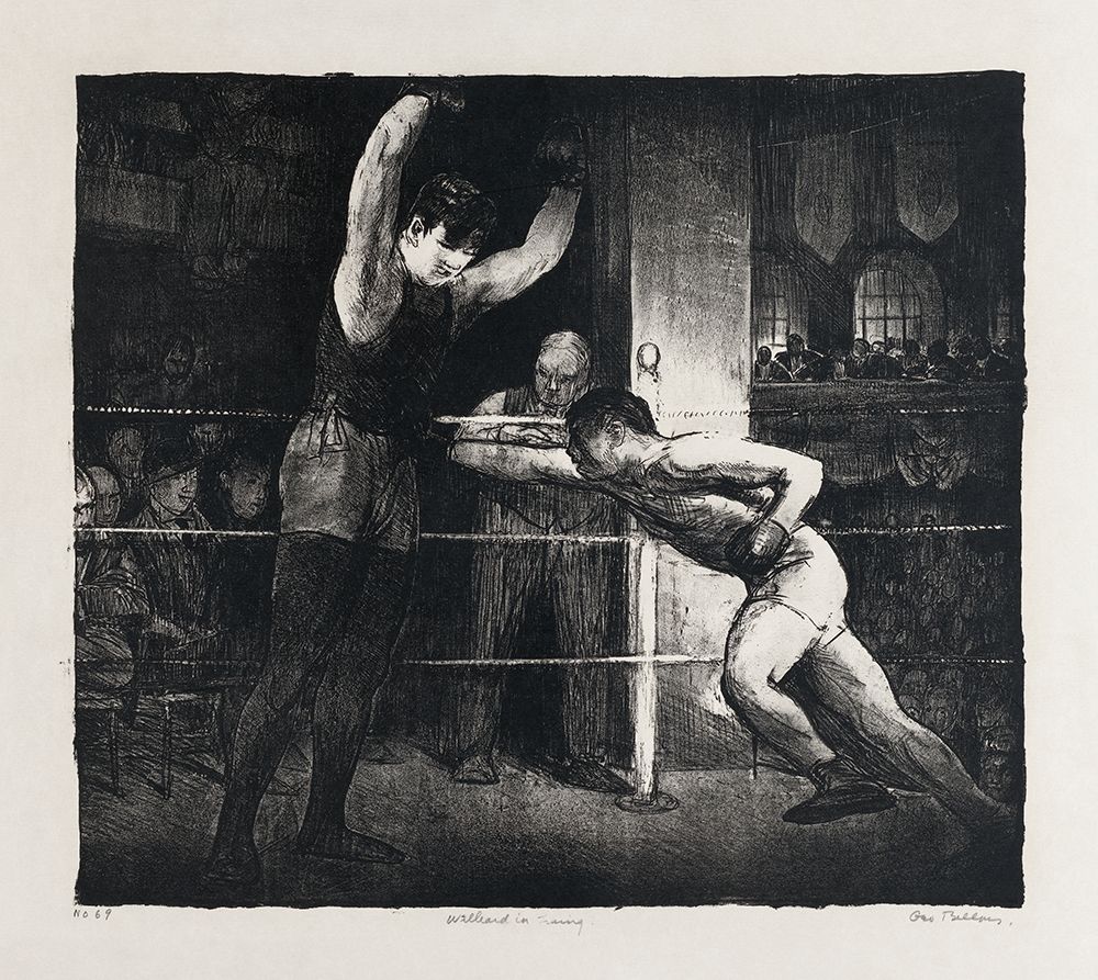 Training quarters-Willard in training art print by George Bellows for $57.95 CAD