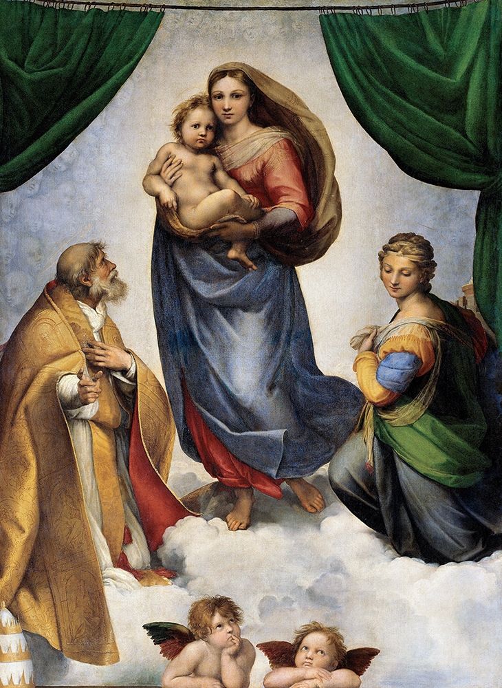 The Sistine Madonna art print by Raphael for $57.95 CAD