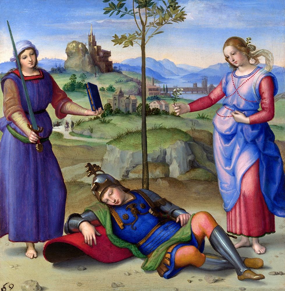 An Allegory-Vision of a Knight art print by Raphael for $57.95 CAD