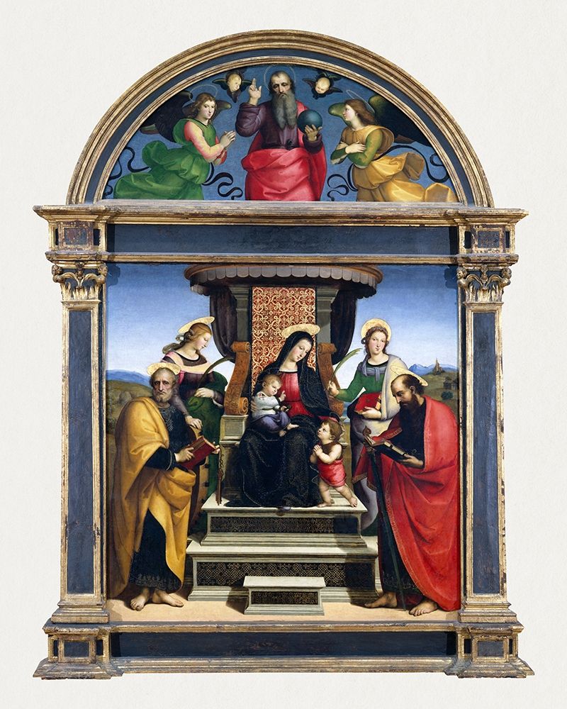 Madonna and Child Enthroned with Saints art print by Raphael for $57.95 CAD