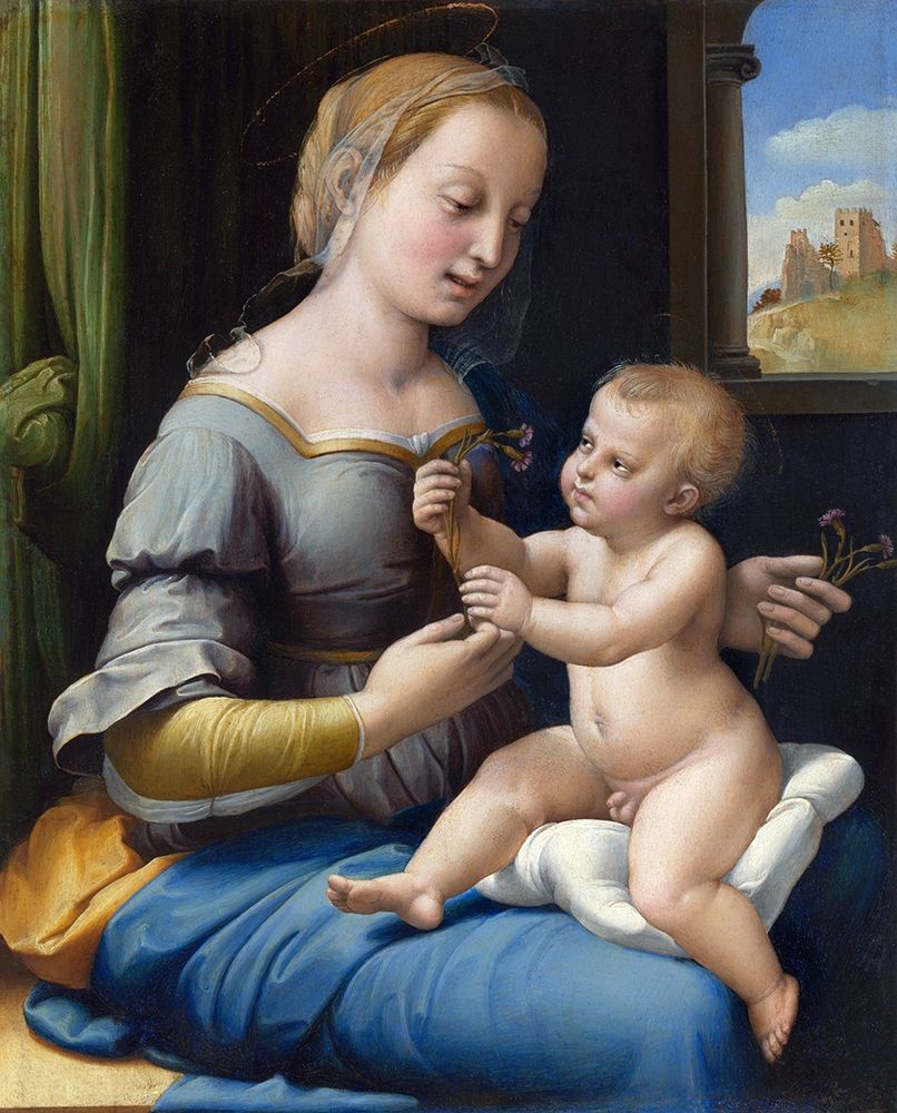 The Madonna of the Pinks art print by Raphael for $57.95 CAD