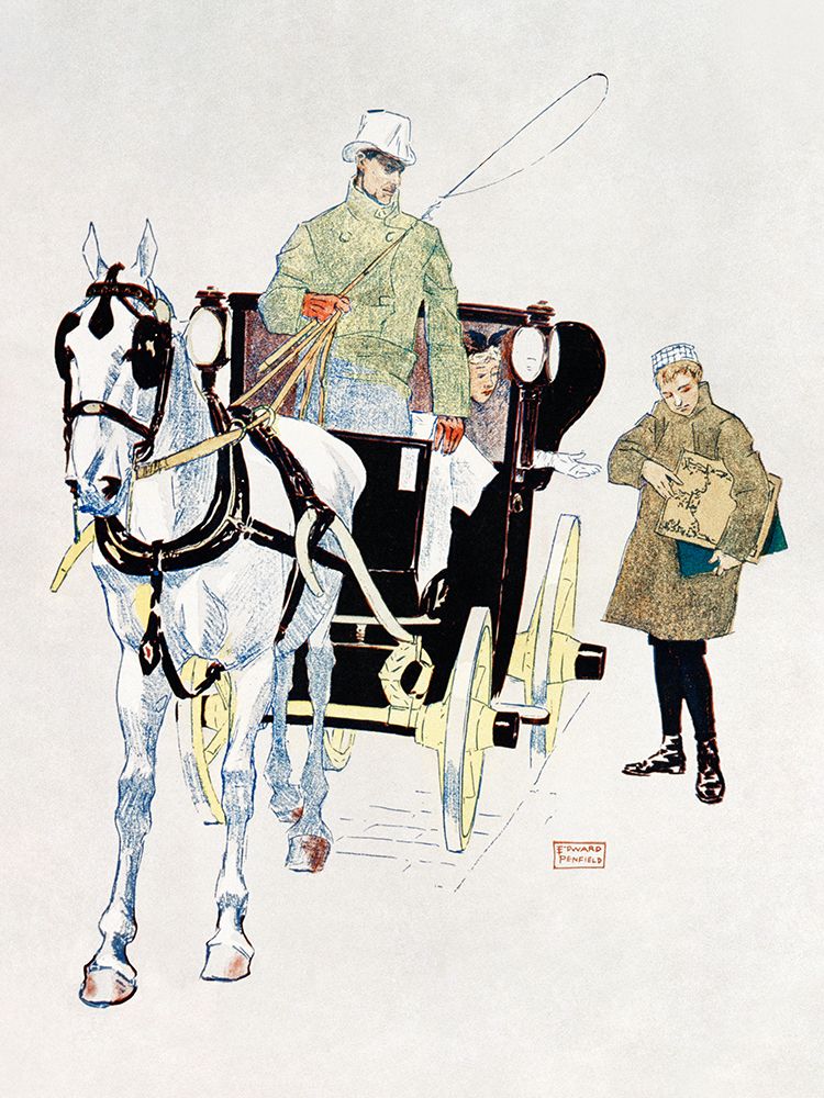 Vintage Carriage art print by Edward Penfield for $57.95 CAD
