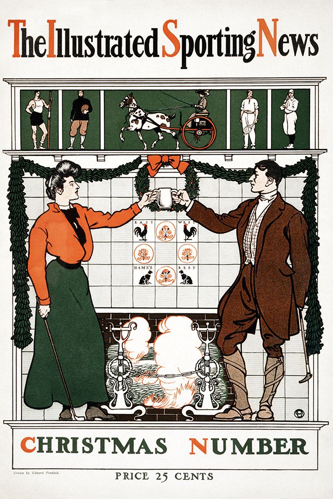 The Illustrated Sporting News. Christmas number art print by Edward Penfield for $57.95 CAD