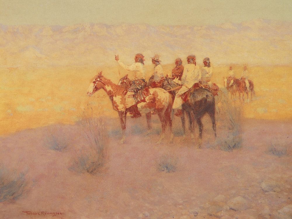 Apaches Listening art print by Frederic Remington for $57.95 CAD
