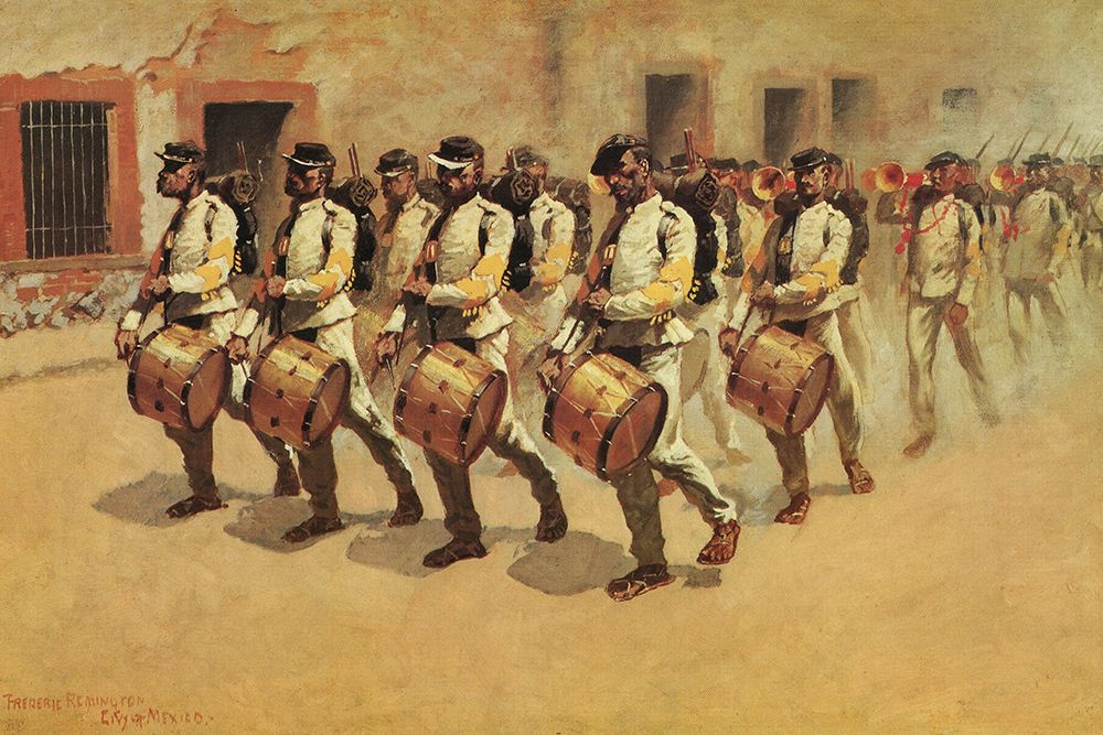 Drum Corps-Mexican Army art print by Frederic Remington for $57.95 CAD