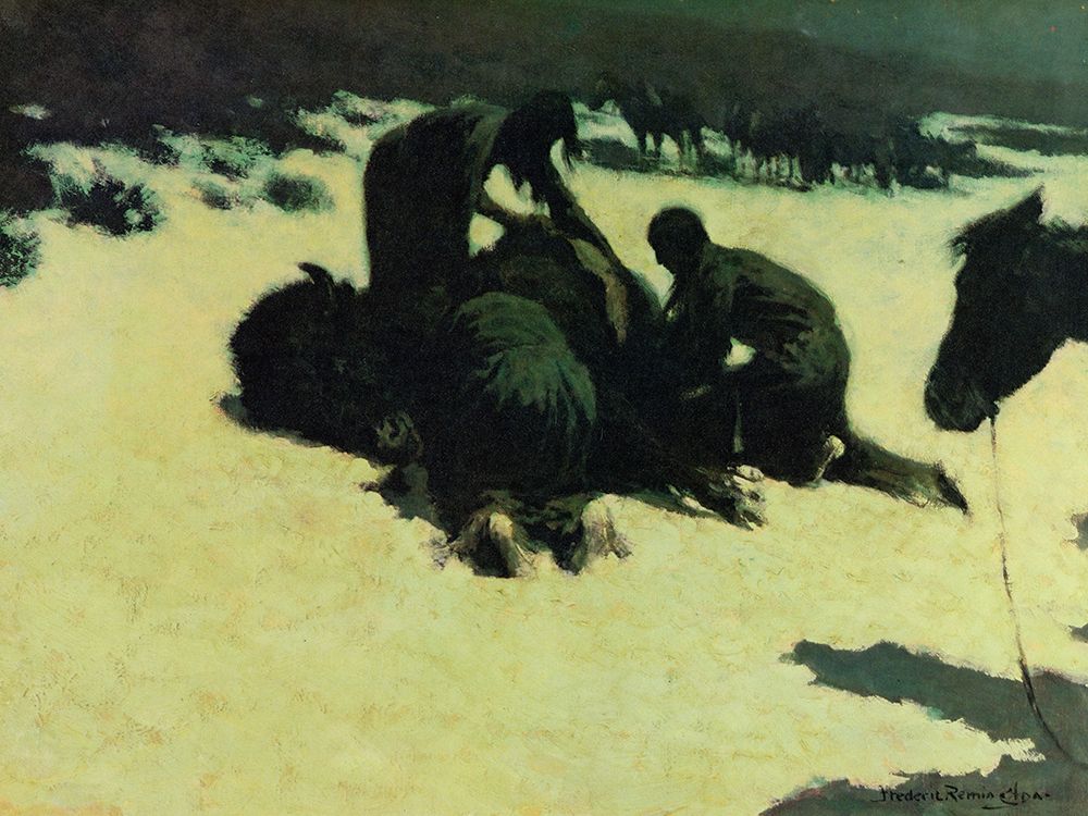 Hungry Moon art print by Frederic Remington for $57.95 CAD