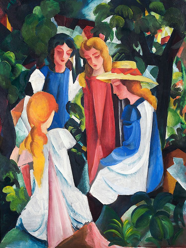 Four Girls art print by August Macke for $57.95 CAD