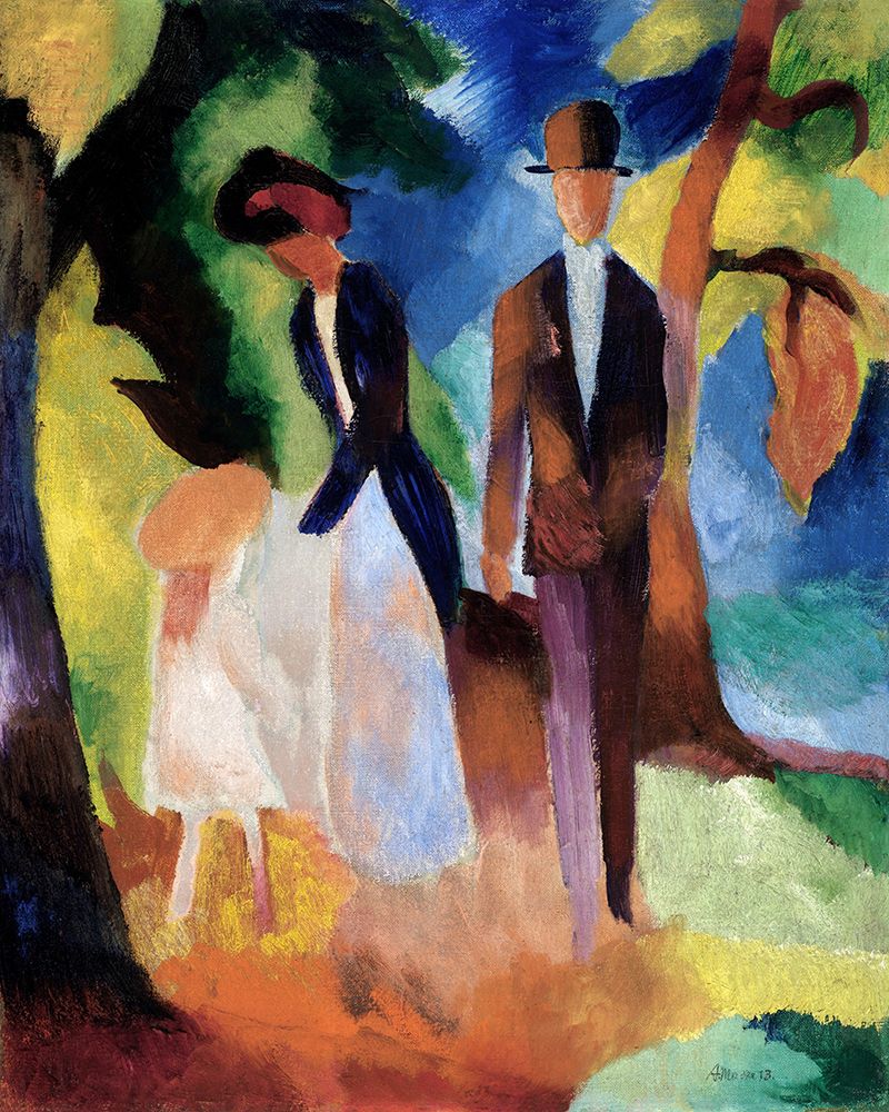 People by a Blue Lake art print by August Macke for $57.95 CAD