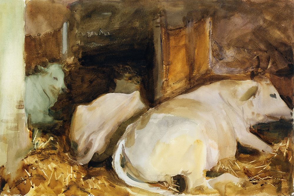 Three Oxen art print by John Singer Sargent for $57.95 CAD