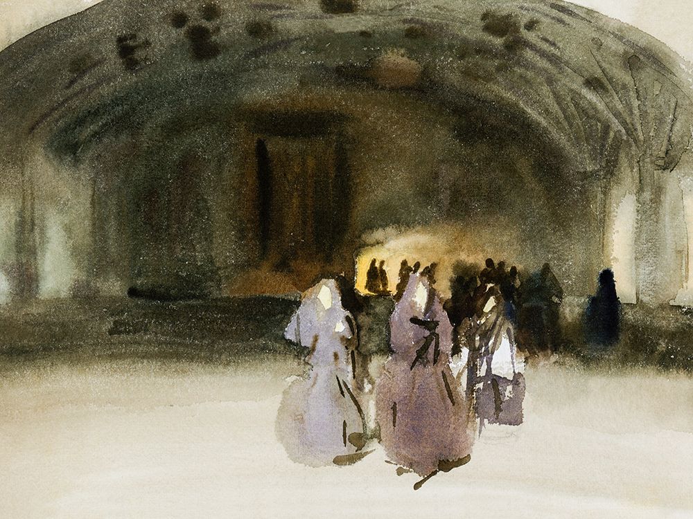 Women Approaching art print by John Singer Sargent for $57.95 CAD