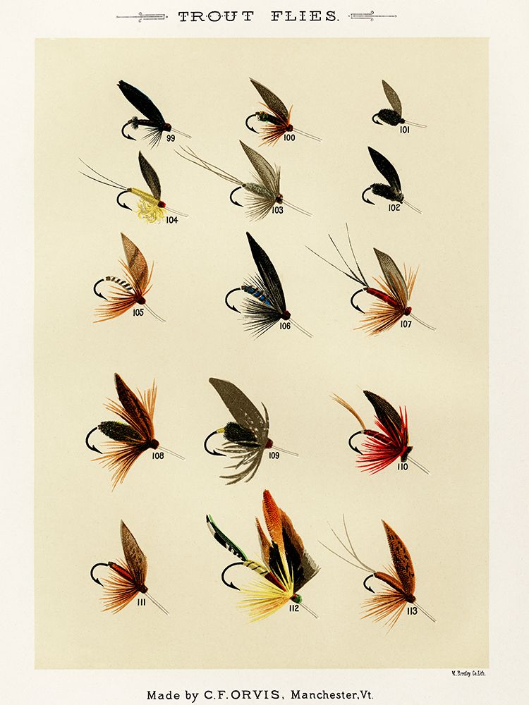 Trout Fishing Flies X from Favorite Flies and Their Histories art print by Mary Orvis Marbury for $57.95 CAD
