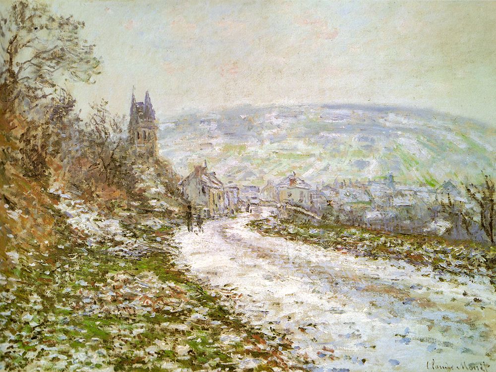 Approach to Vetheuil in Winter 1878 art print by Claude Monet for $57.95 CAD