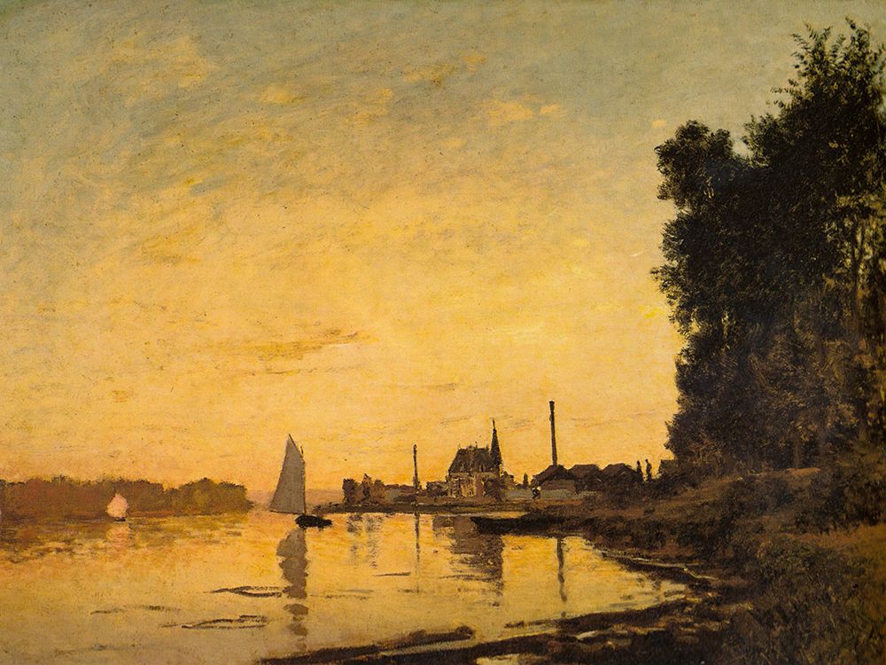 Argenteuil-late afternoon 1872 art print by Claude Monet for $57.95 CAD
