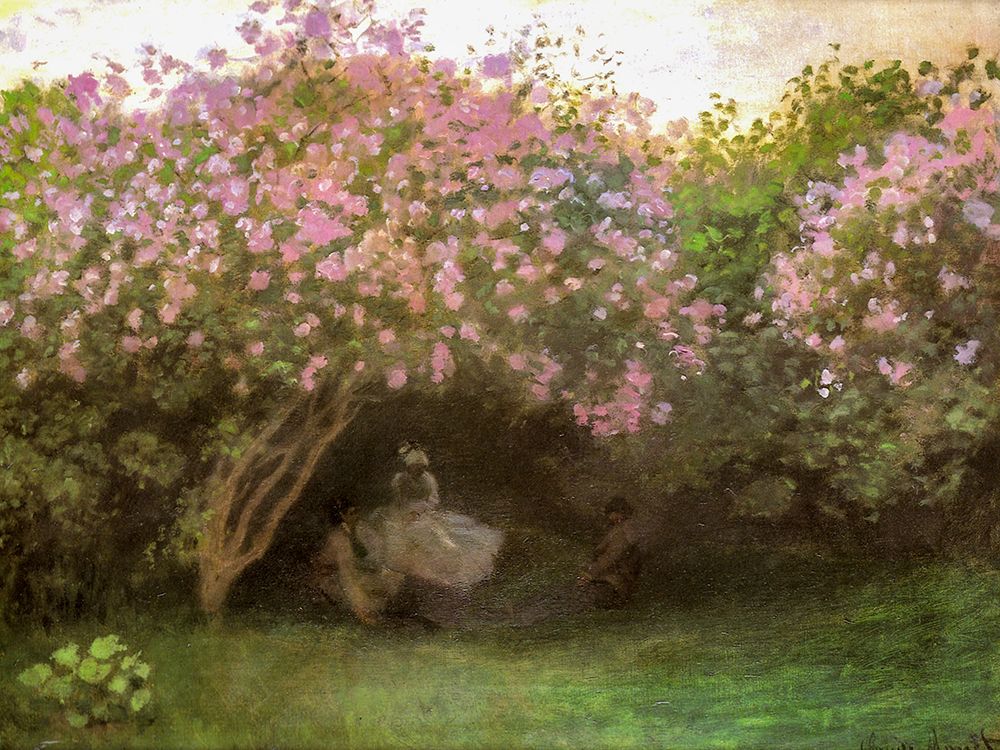 Beneath the Lilacs 1872 art print by Claude Monet for $57.95 CAD