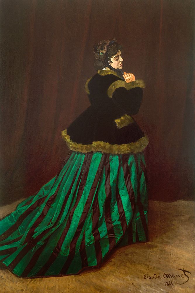 Camille (Woman in Green Dress) 1866 art print by Claude Monet for $57.95 CAD