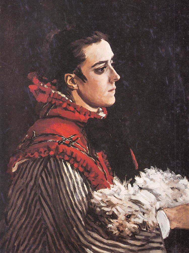 Camille with a little dog 1866 art print by Claude Monet for $57.95 CAD