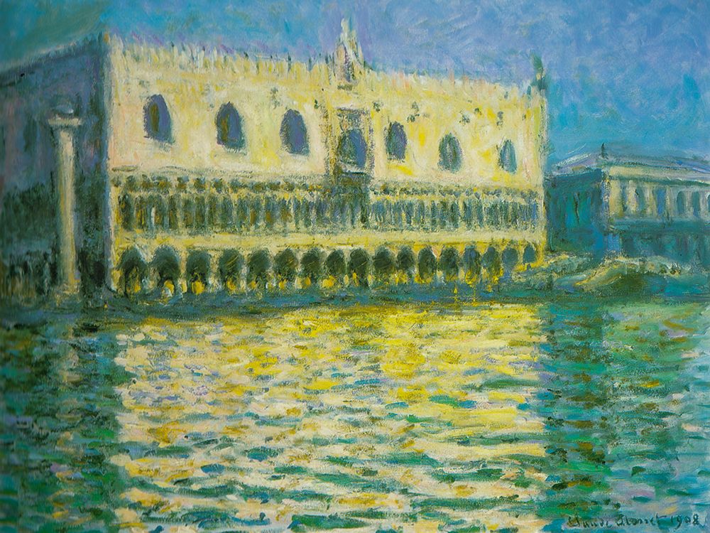 Doges Palace-Venice 1908 art print by Claude Monet for $57.95 CAD