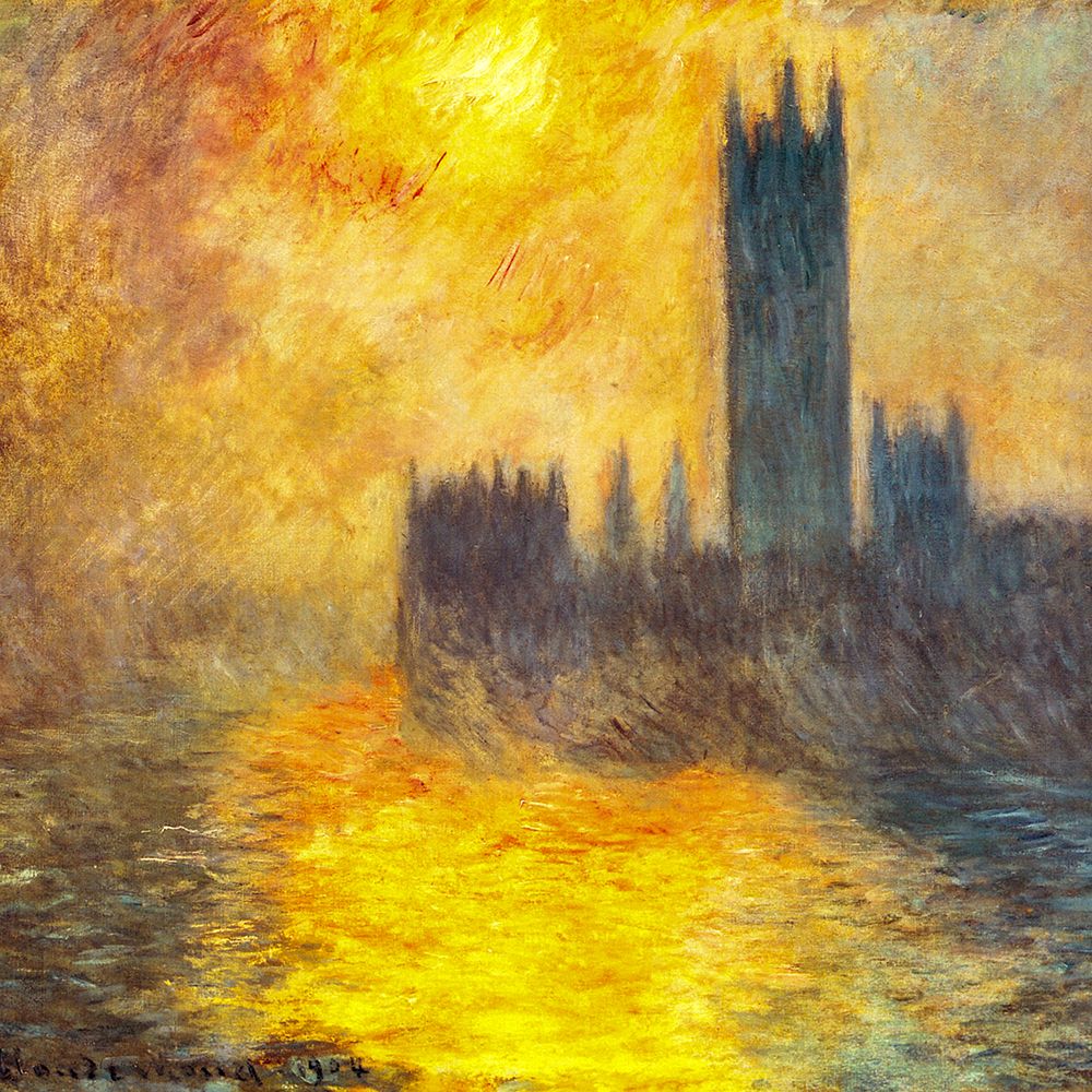 Houses of Parliament at Sunset 1904 art print by Claude Monet for $57.95 CAD