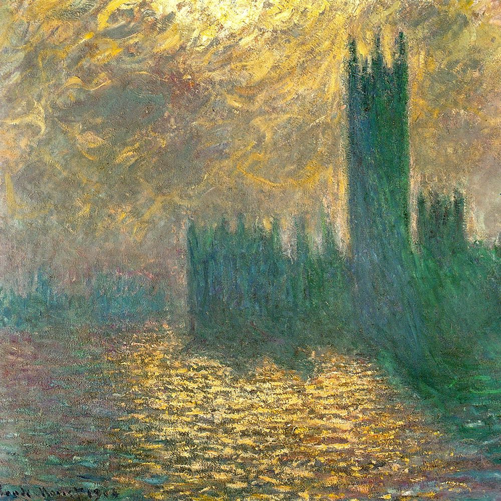 Houses of Parliament-London 1900 art print by Claude Monet for $57.95 CAD