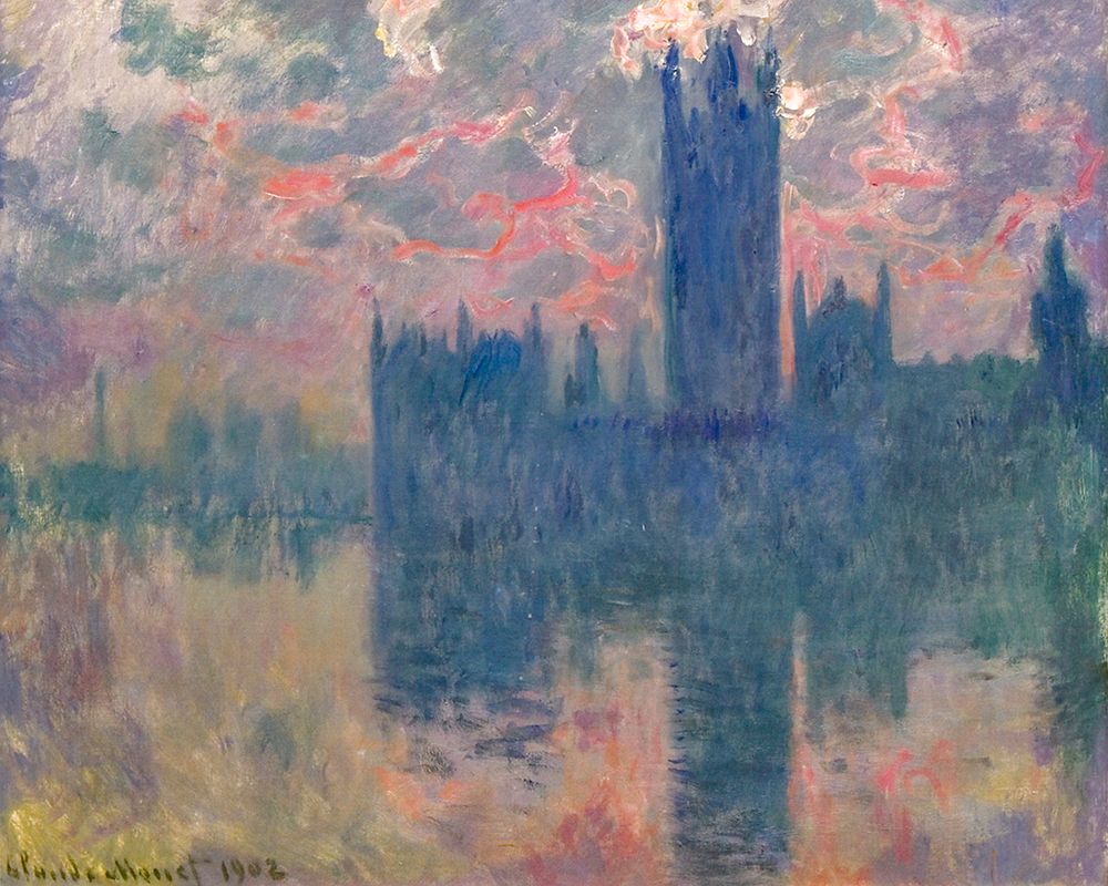 Houses of Parliament-Sunset 1902 art print by Claude Monet for $57.95 CAD