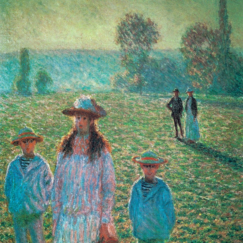 Landscape with figures 1888 art print by Claude Monet for $57.95 CAD