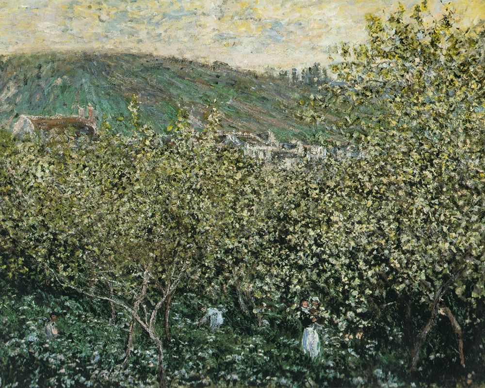 Landscape with Orchard and Figures 1879 art print by Claude Monet for $57.95 CAD