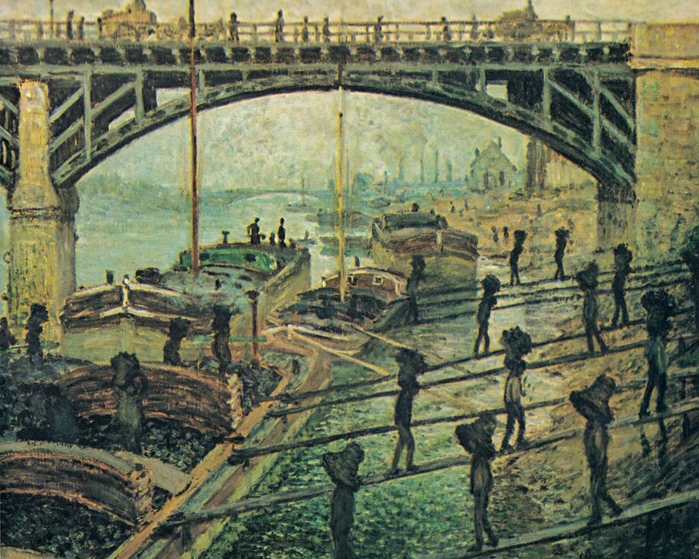 Men unloading coal 1875 art print by Claude Monet for $57.95 CAD