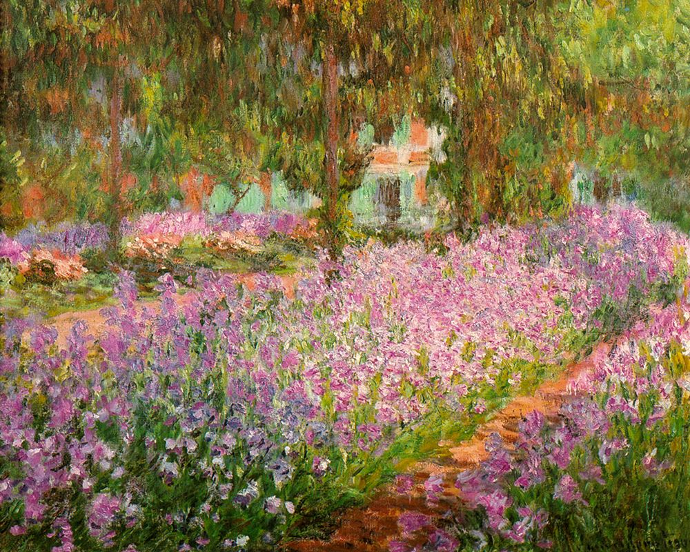 Monets garden at Giverny 1900 art print by Claude Monet for $57.95 CAD