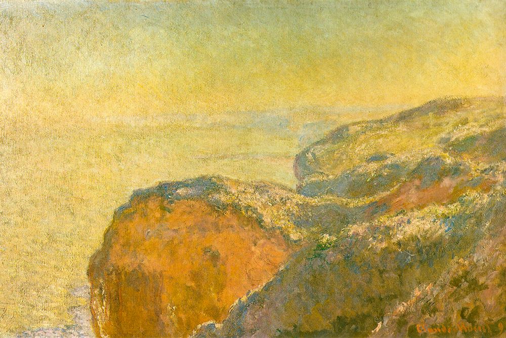 On the cliffs-Dieppe 1897 art print by Claude Monet for $57.95 CAD