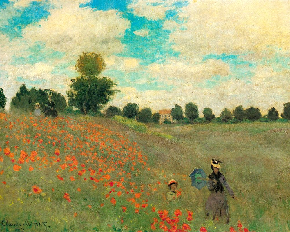Poppy Field 1873 art print by Claude Monet for $57.95 CAD