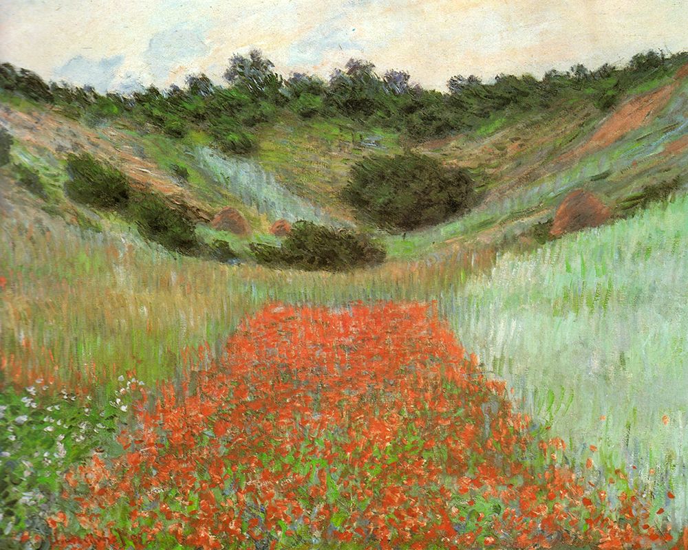 Poppy field near Giverny 1885 art print by Claude Monet for $57.95 CAD