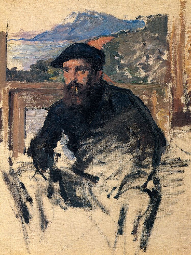 Portrait of the artist in studio 1884 art print by Claude Monet for $57.95 CAD