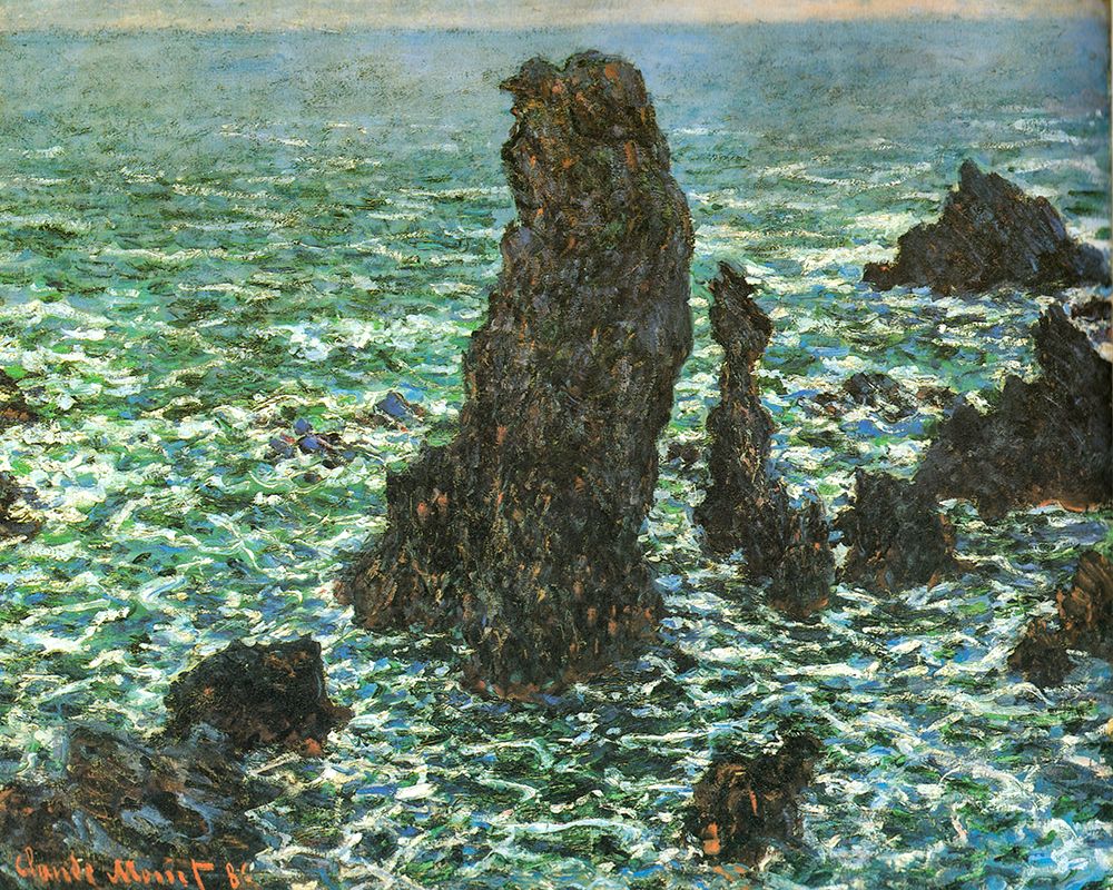 Pyramides at Port-Coton 1886 art print by Claude Monet for $57.95 CAD