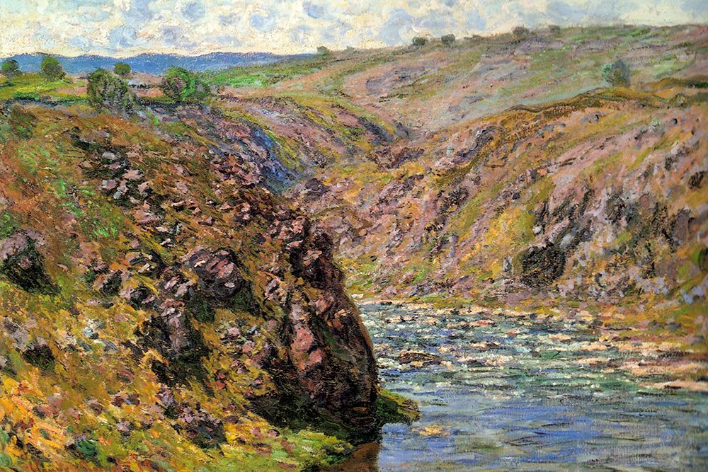 Ravine of the Creuse in sunlight 1889 art print by Claude Monet for $57.95 CAD