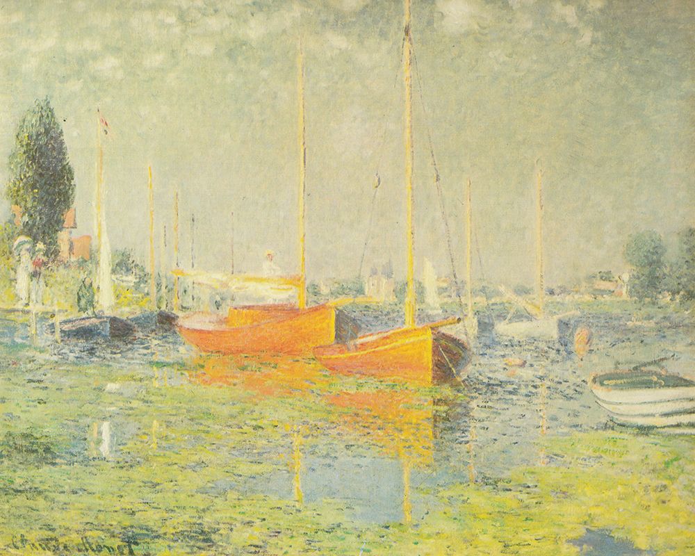 Red Boats-Argenteuil 1875 art print by Claude Monet for $57.95 CAD