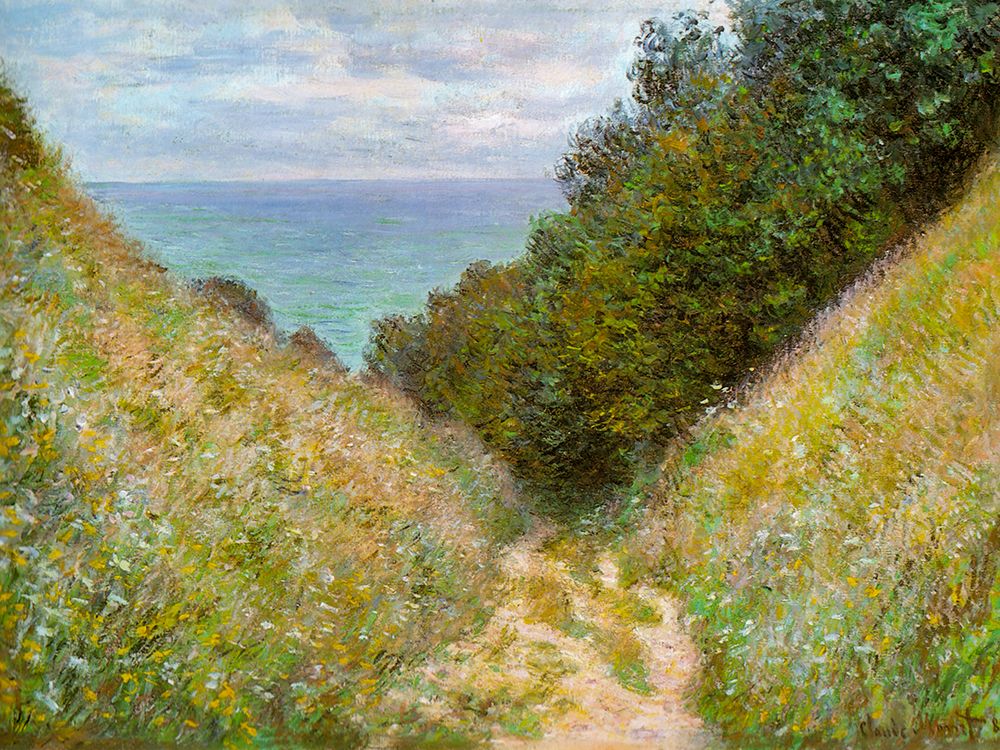 Road at La Cavee-Pourville 1882 art print by Claude Monet for $57.95 CAD