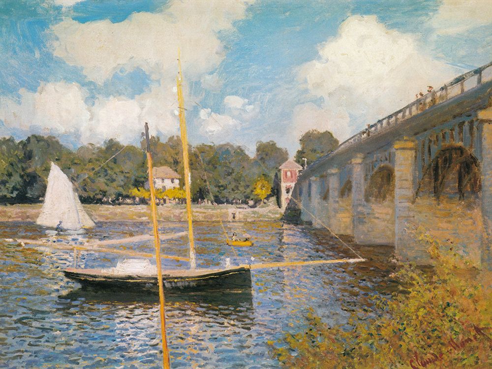 Road-bridge at Argenteuil 1874 art print by Claude Monet for $57.95 CAD