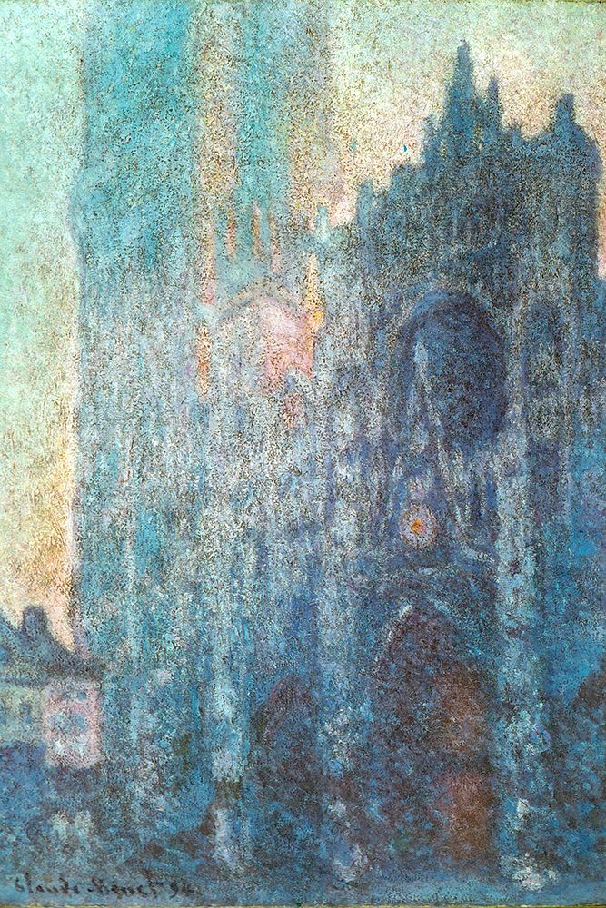 Rouen Cathedral in sunlight 1894 art print by Claude Monet for $57.95 CAD