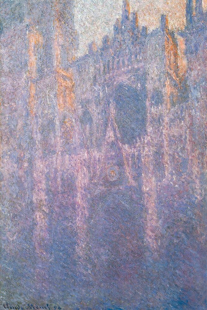 Rouen Cathedral-morning mist 1894 art print by Claude Monet for $57.95 CAD