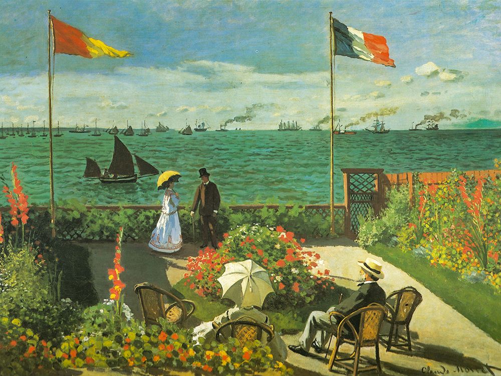 Terrace at Sainte-Adresse 1866 art print by Claude Monet for $57.95 CAD