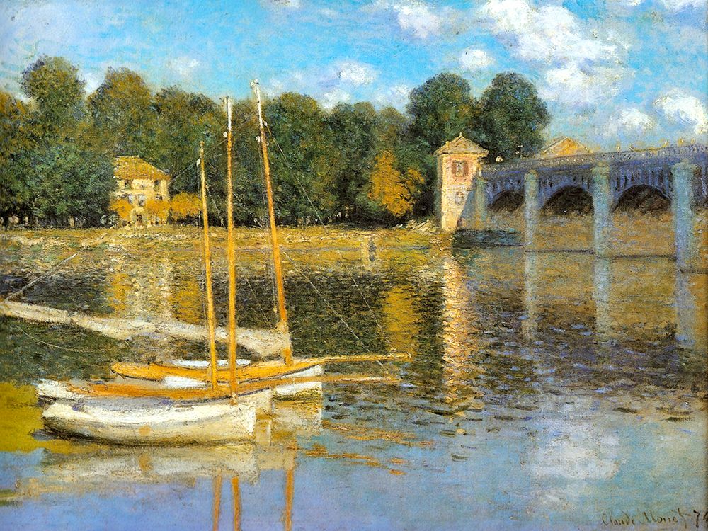 The Bridge at Argenteuil 1874 art print by Claude Monet for $57.95 CAD