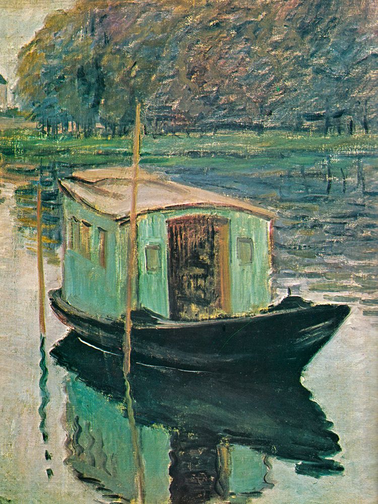 The Floating Studio 1874 art print by Claude Monet for $57.95 CAD