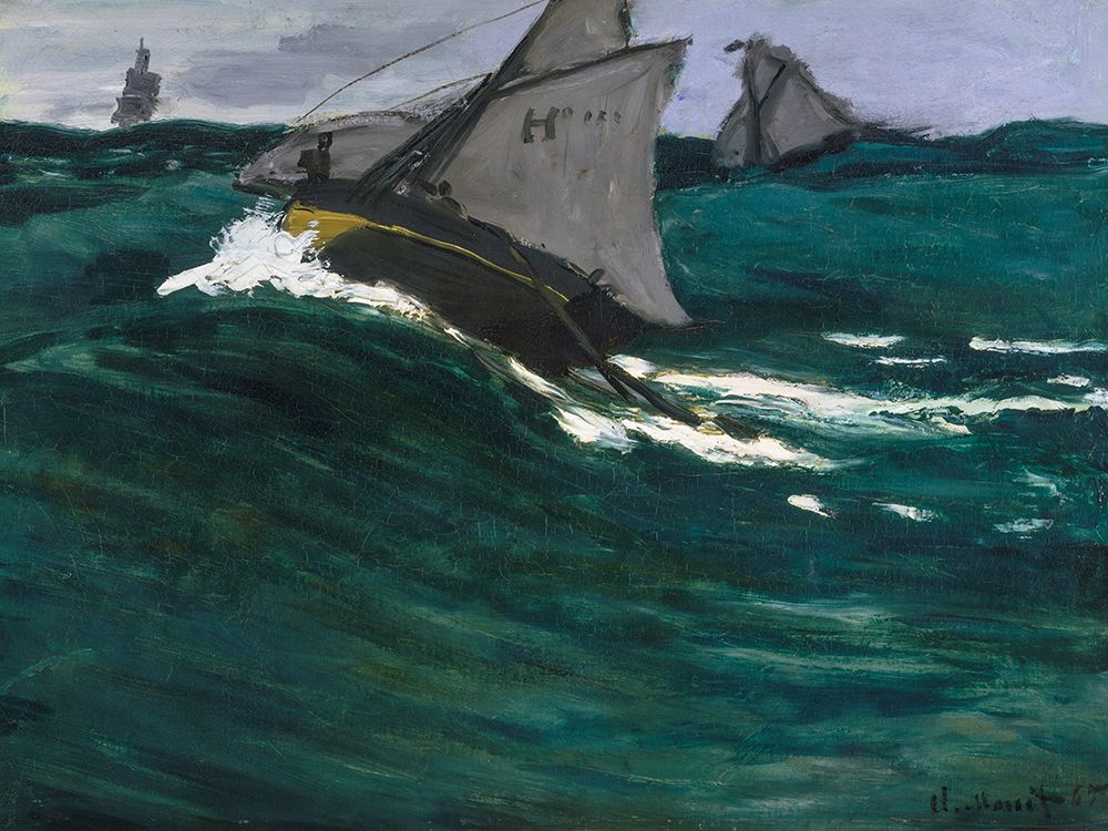 The Green Wave 1867 art print by Claude Monet for $57.95 CAD